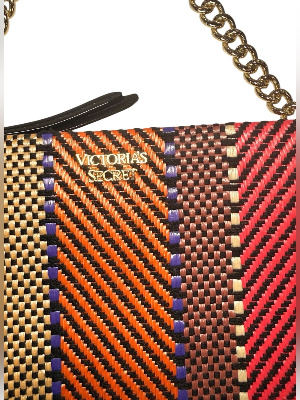 Victoria's Secret Woven Straw 24/7 Crossbody Bag